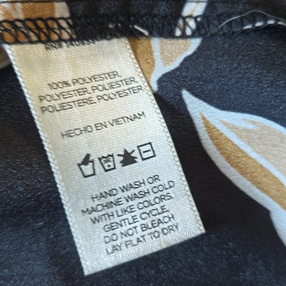 Maison Du Soir Floral Black And Gold Duster Open … - image 4